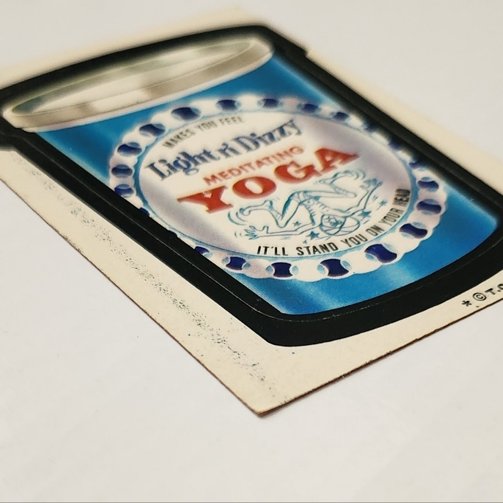 🧘‍♂️ Vintage 1973 Wacky Packages Sticker - "Light n' Dizzy Yoga" Trading Card🌀 - Picture 6 of 10